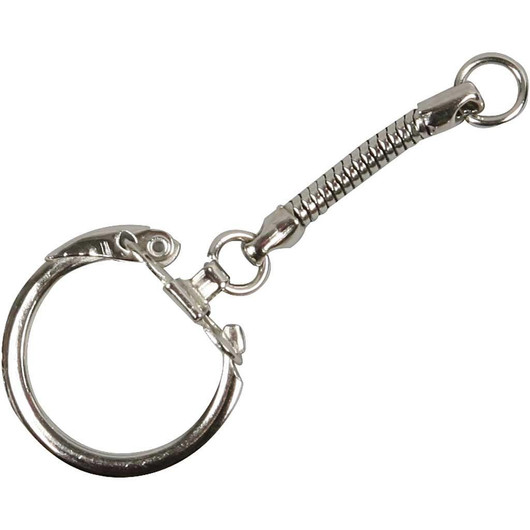 Avainrengas ja ketju, Pit. 6cm, halk. 2,3cm, 5kpl/pkk