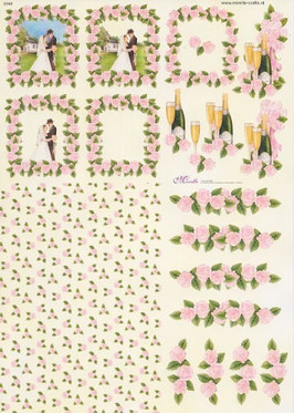 3D Hääpari ja Ruusut