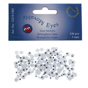Liikkuvat, tarrasilmät, 5mm x 144kpl