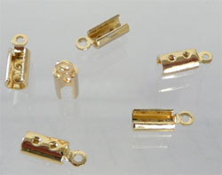 Nyörinpäät, paksut ja litistettävät, 10mm x 4mm, Kulta