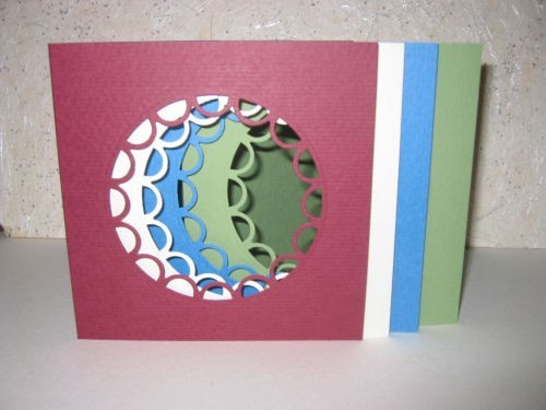 Korttipohja Neliö Scallop + Kuoret, Farkunsininen