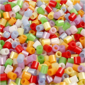 Nabbi- putkihelmet, helmiäisvärit, 1100kpl lajitelma