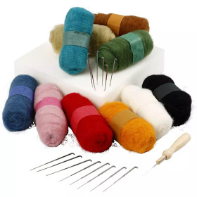 Neulahuovutus - aloituspakkaus, värilajitelma