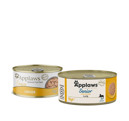 Applaws, Senior, Kana hyytelössä, 24x70g, á 1,20€