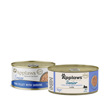 Applaws, Senior, Tonnikala & Sardiini hyytelössä, 24x70g, á 1,20€
