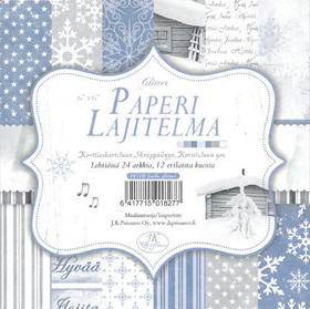 Paperilajitelma, Joulu sininen, Glitter 6