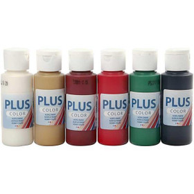 Plus Color, joulunvärit, 6x60ml