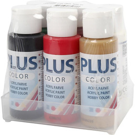 Plus Color, joulunvärit, 6x60ml