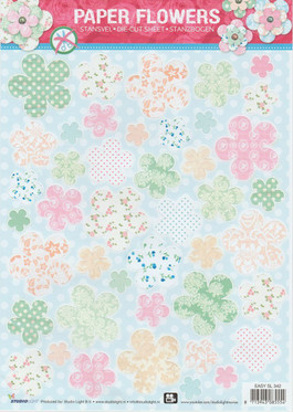 3D, A4, Stanssattu, Paperikukat #1