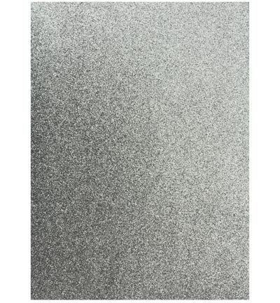 EVA-vaahtomuovi, A4, 2mm, Glitter hopea