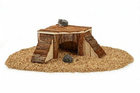 Jyrsijän puinen kulmatalo 35×35×16 cm  