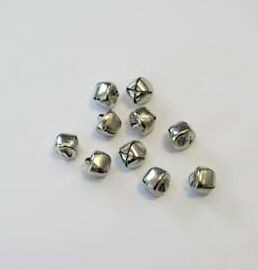 Kulkuset - 12mm, hopea, 10kpl