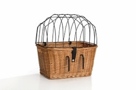 Kuljetuskori polkupyörään metallisäleikkö kannella