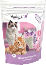 Vadigran, paakkuuntuva kissanhiekka, Baby Powder, 6kg