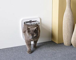 Classic kissanluukku oveen 24 x 25cm valkoinen