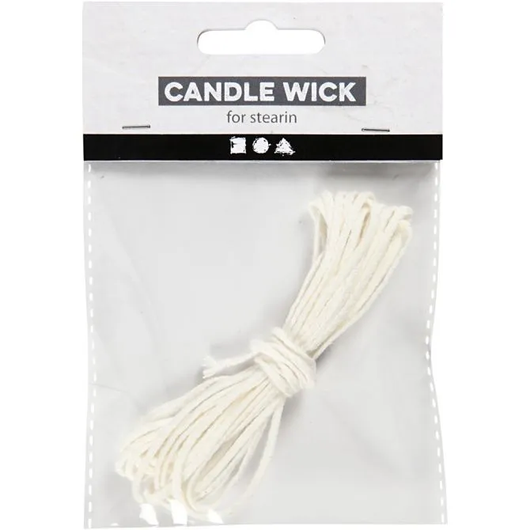 Sydänlanka steariinikynttilöille, nro STP, 3m, 1pkk