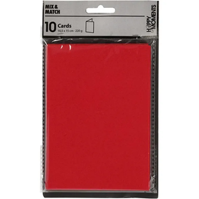 Korttipohja, 220g, punainen, 10kpl/pkk