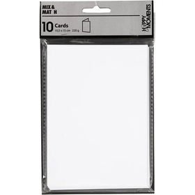 Korttipohja, 220g, valkoinen, 10kpl/pkk