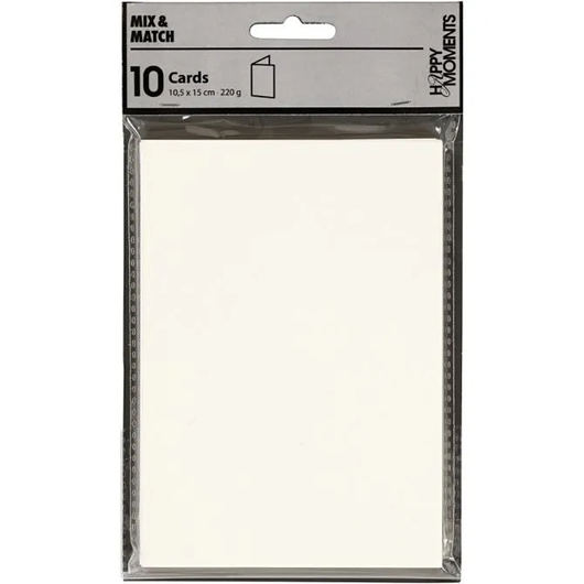 Korttipohja, 220g, luonnonvalkonen, 10kpl/pkk