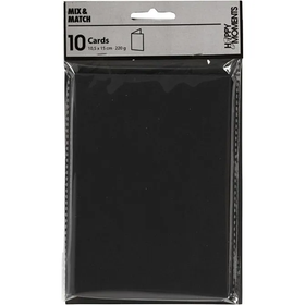 Korttipohja, 220g, musta, 10kpl/pkk