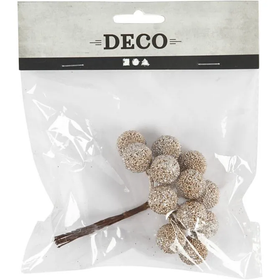 Muovimarjat, kulta, 12kpl, 1pkk