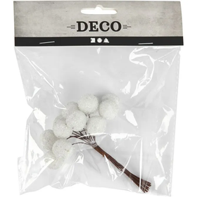 Muovimarjat, valkoinen, 12kpl, 1pkk