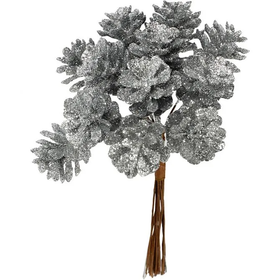 Muovikäpy, hopea, 12kpl, 1pkk