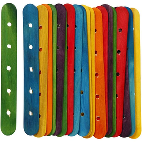 Rakennustikut, Pit. 15cm, Lev: 1,8cm, aukon koko 4mm, värilajitelma, 20/pkk