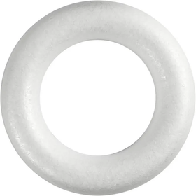 Styroxrengas, valkoinen, ⌀30cm, 40mm