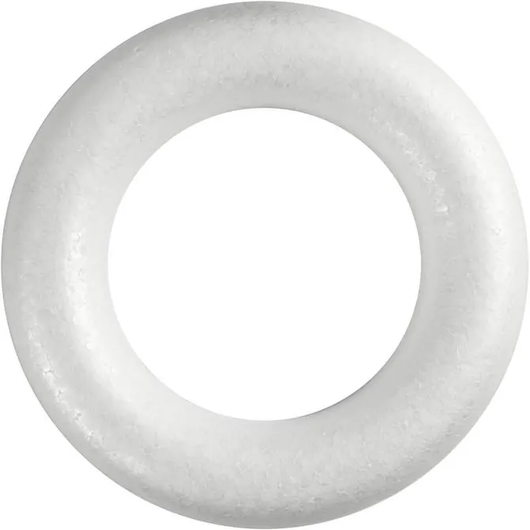 Styroxrengas, valkoinen, ⌀20cm, 25mm