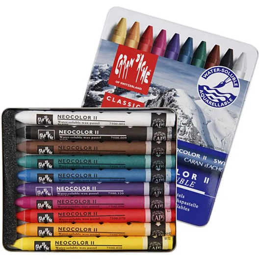 Caran d'Ache Neocolor II, värilajitelma, 10kpl/pkk