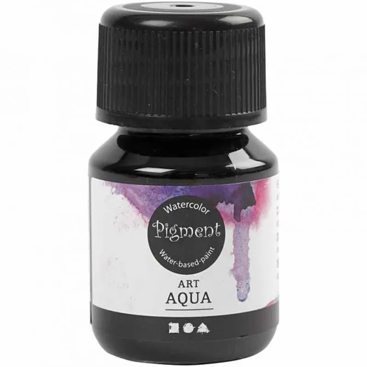 Nestemäinen vesiväri, musta, 30ml/pll