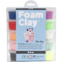 Foam Clay® Helmimassa, Glitter, värilajitelma, 10x35g