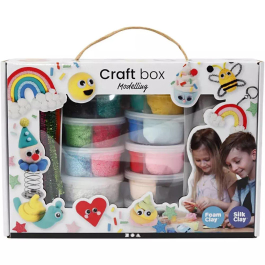 Foam Clay ja Silk Clay- setti, värilajitelma
