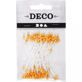 Kukkaheteet, metallinen oranssi, 100kpl, 1pkk