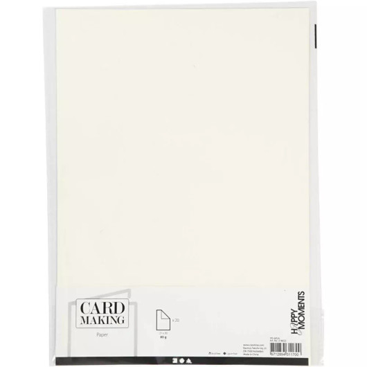 Paperi, A4, 80g, Luonnonvalkoinen, 20kpl/pkk