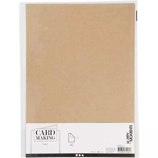 Paperi, A4, 80g, Luonnonruskea, 20kpl/pkk 