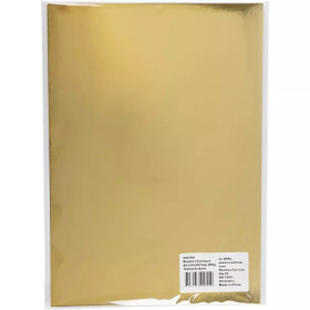 Metallikartonki, A4, 280g, Kulta, 10 ark/pkk