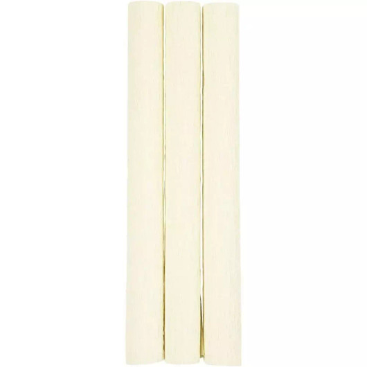 Kreppipaperi, 25x60cm, 105g, luonnonvalkoinen, 3 ark/pkk