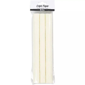 Kreppipaperi, 25x60cm, 105g, luonnonvalkoinen, 3 ark/pkk