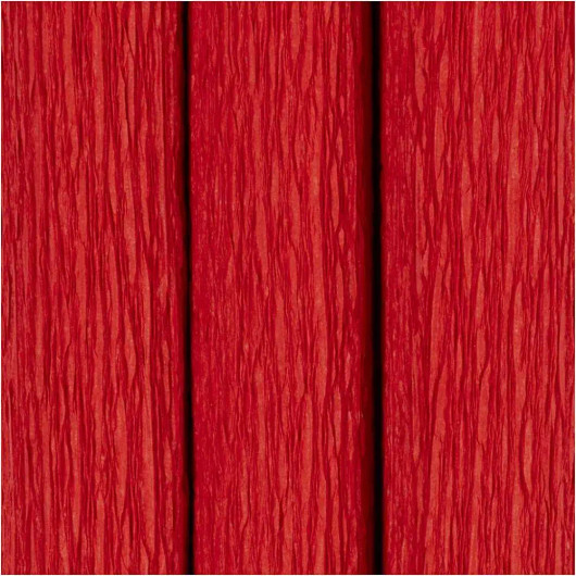 Kreppipaperi, 25x60cm, 105g, Punainen, 3 ark/pkk