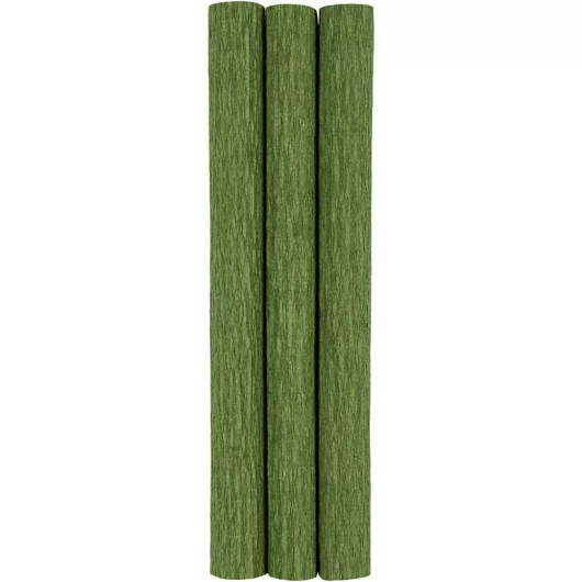 Kreppipaperi, 25x60cm, 105g, Keväänvihreä, 3 ark/pkk