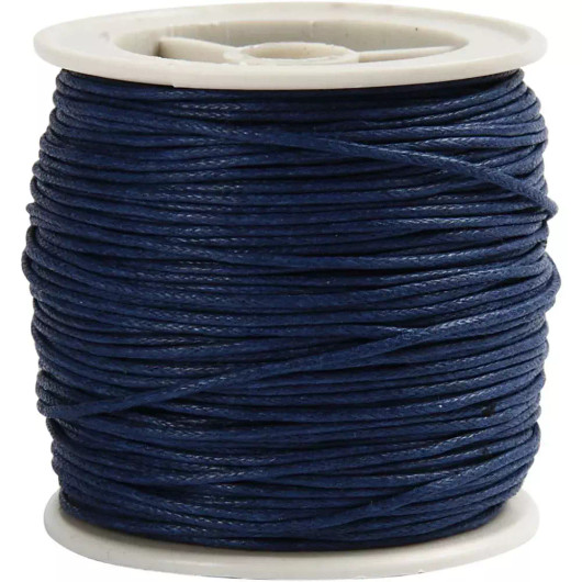 Puuvillanyöri, paksuus 1mm, sininen, 40m/ 1rll