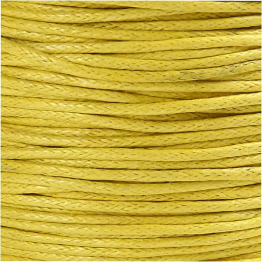 Puuvillanyöri, paksuus 1mm, keltainen, 40m/ 1rll