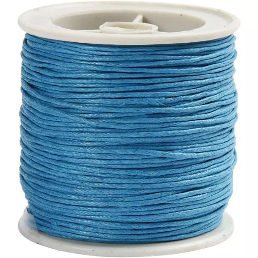 Puuvillanyöri, paksuus 1mm, turkoosi, 40m/ 1rll
