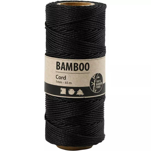 Bambulanka, paksuus 1mm, musta, 65m/ 1rll