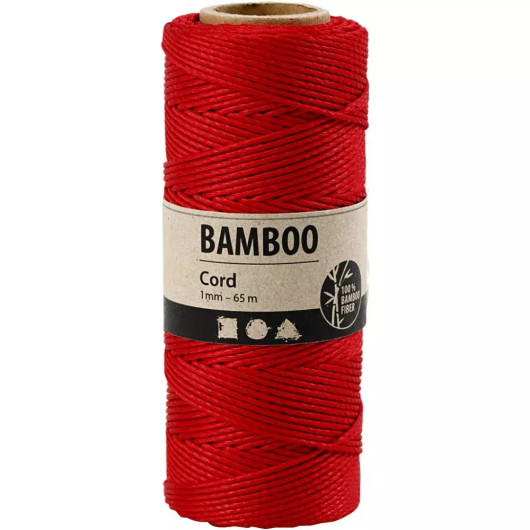Bambulanka, paksuus 1mm, punainen, 65m/ 1rll