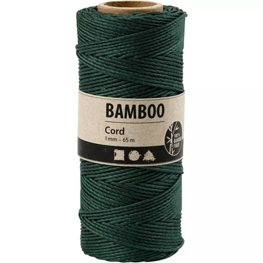 Bambulanka, paksuus 1mm, vihreä, 65m/ 1rll