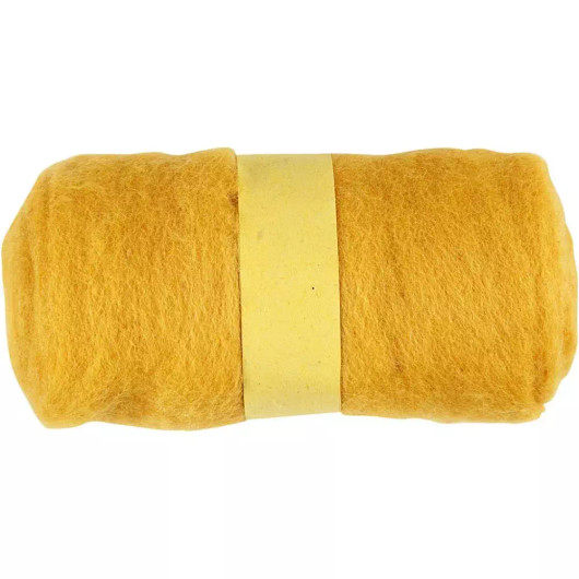 Karstattu villa, keltainen, 100g/kerä
