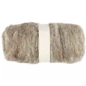 Karstattu villa, luonnonruskea, 100g/kerä